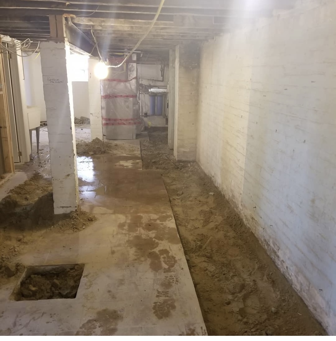 water on basement floor